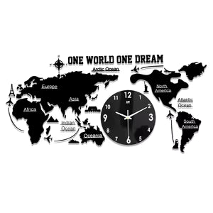 World Map Wall Clock - Wall Clock