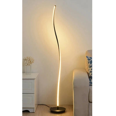 MODERN WAVY TWISTED STANDING CORNER NEON LAMP